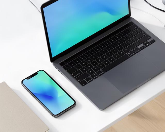 問い合わせ方法を確認するためのスマートフォンとパソコンを置いたデスク